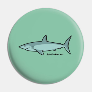 CuteForKids - Mako Shark - Branded Pin