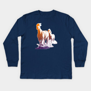 Horses Kids Long Sleeve T-Shirt