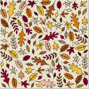 Autumn Leaves || Fall Leaves || Maple Leaves || Oak Leaves Posters and Art