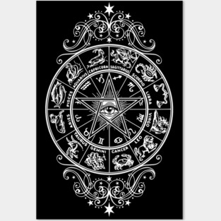 Zodiac Pentacle Posters and Art