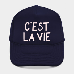 C'est La Vie French Pink Hand Lettering Hat