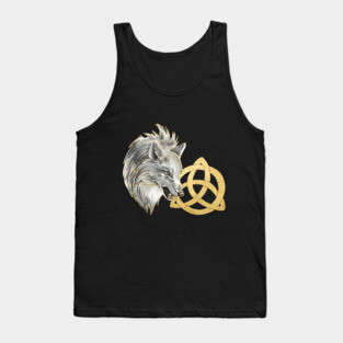 Snarling White Wolf Tank Top