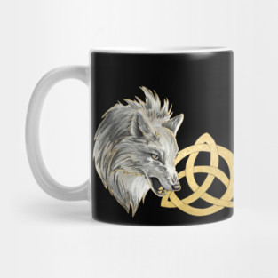 Snarling White Wolf Mug