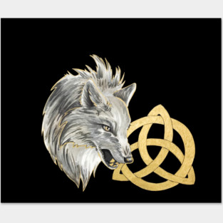 Snarling White Wolf Posters and Art