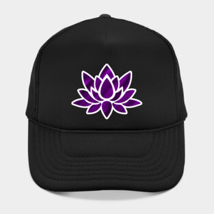 Purple Marble Lotus Flower Hat