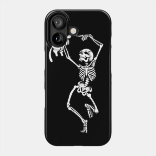 Dancing Skeleton With a Cat Phone Case