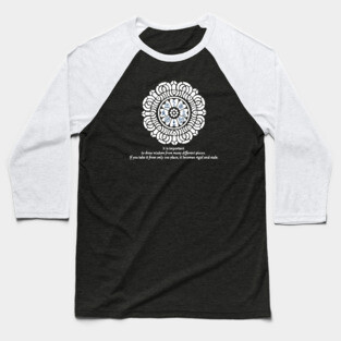 White Lotus Wisdom Baseball T-Shirt