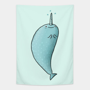 Happy Narwhal Tapestry