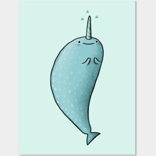 Happy Narwhal Posters and Art