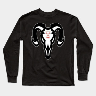 Lucifer Goat Skull Long Sleeve T-Shirt