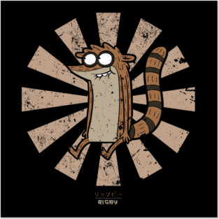 Rigby Retro Japanese Regular Show Posters and Art