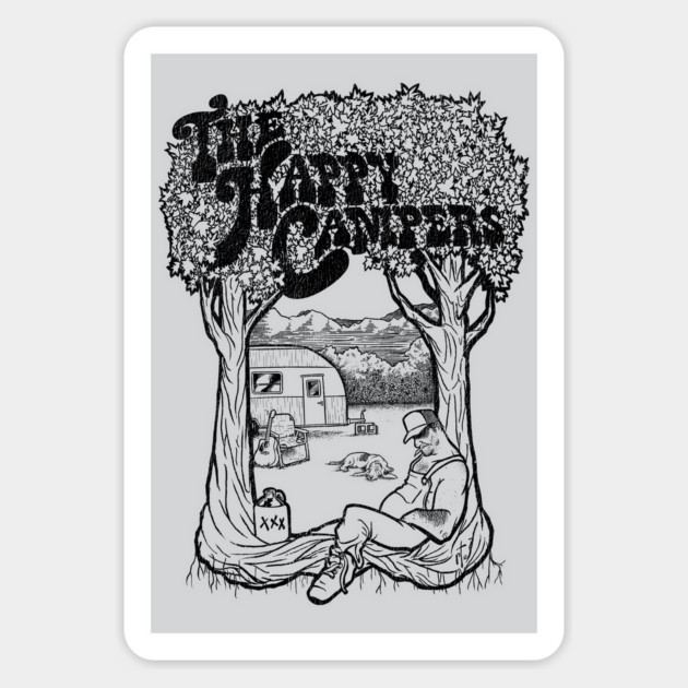 The Happy Campers - Lazy Days Magnet by rt-shirts