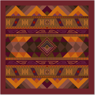 Native American deep brown colours Posters and Art