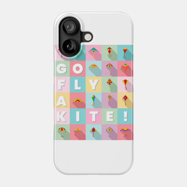 Go fly a kite! Kite Flying Colorful Pastel Design Phone Case by creative