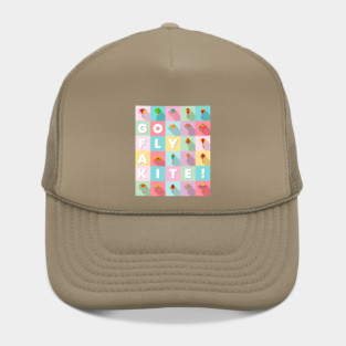 Go fly a kite! Kite Flying Colorful Pastel Design Hat