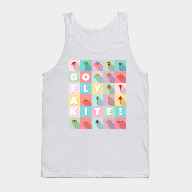 Go fly a kite! Kite Flying Colorful Pastel Design Tank Top by creative