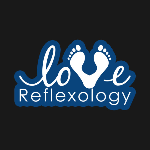 Love Reflexology - BACK of shirt placement (Blue outline) by Balanceandharmonyforreflexologists