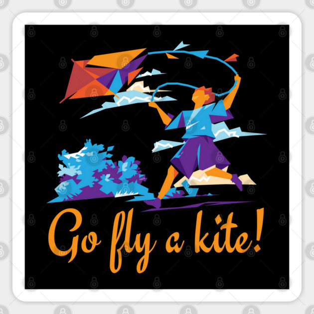 Go fly a kite! Kite Flying Design Sticker by creative