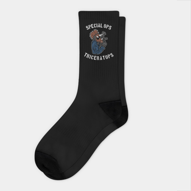 Special Ops Triceratops Socks by dumbshirts