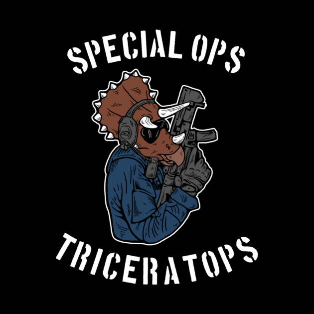 Special Ops Triceratops by dumbshirts