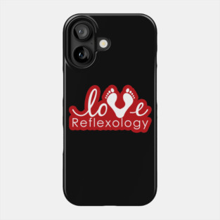 Love Reflexology - BACK of shirt placement (Red outline) Phone Case