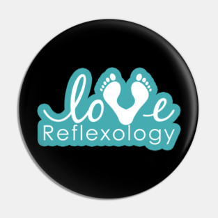 Love Reflexology - BACK of shirt placement (Teal outline) Pin