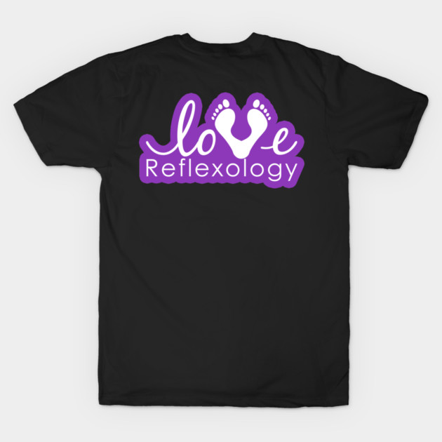 Love Reflexology - BACK of shirt placement (purple outline) by Balanceandharmonyforreflexologists