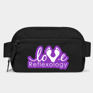 Love Reflexology - BACK of shirt placement (purple outline) Bag