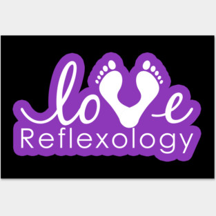 Love Reflexology - BACK of shirt placement (purple outline) Posters and Art