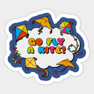 Go fly a kite! Kite Flying Colorful Design Magnet