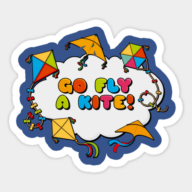 Go fly a kite! Kite Flying Colorful Design Magnet by creative