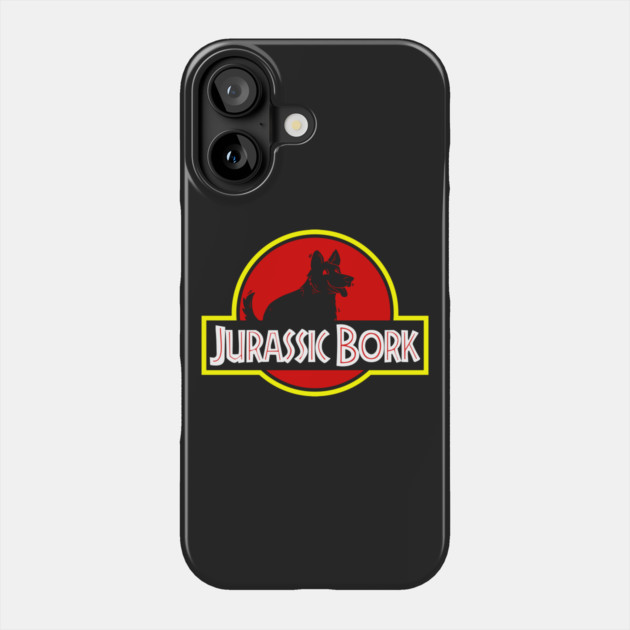 Jurassic Bork Phone Case by dumbshirts
