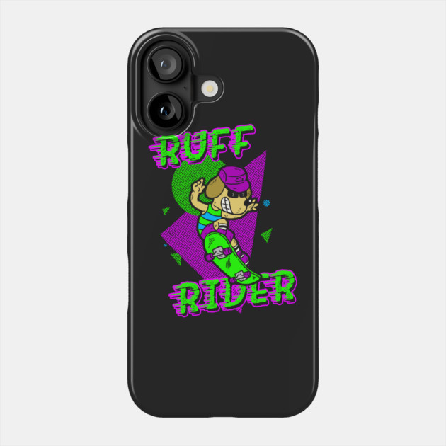 Ruff Rider Phone Case by dumbshirts