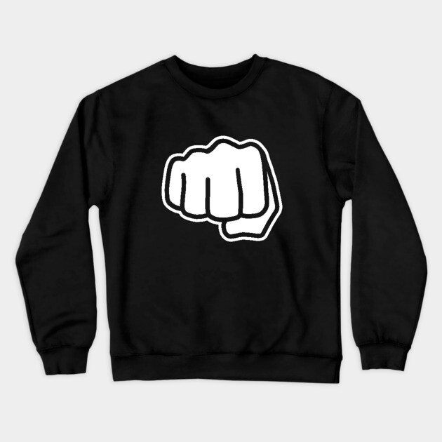 Bro Fist Emoji BroFist Fist Bump Knuckles Crewneck Sweatshirt by dumbshirts
