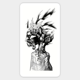 garou the wolf hero hunter Sticker