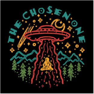 The Chosen One Vintage Alien Abduction Posters and Art