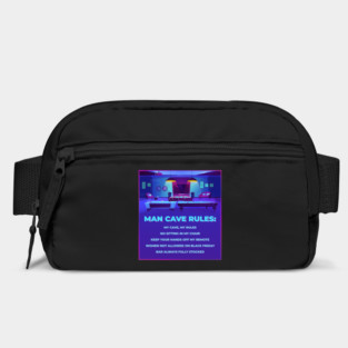 Man Cave Rules Funny Man space Design Bag