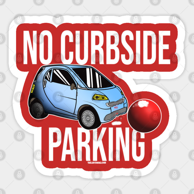 No Curbside Parking Sticker by belownormal