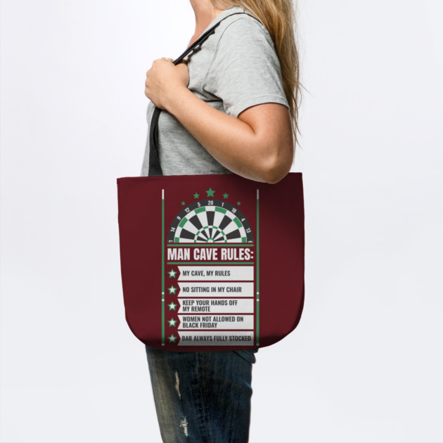 Man Cave Rules Funny Man space Design by creative