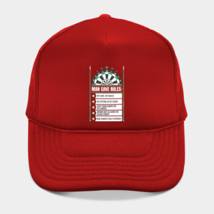 Man Cave Rules Funny Man space Design Hat