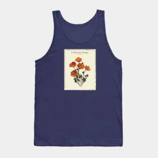 California Poppy Vintage Botanical Poster Tank Top