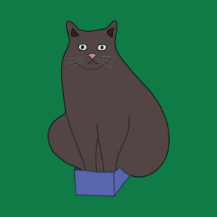 If I fits I sits - Cute Cat Sitting in Box T-Shirt