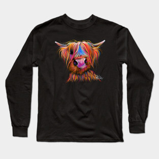 HiGHLaND CoW PRiNT SCoTTiSH ' BRuCe ' BY SHiRLeY MacARTHuR Long Sleeve T-Shirt