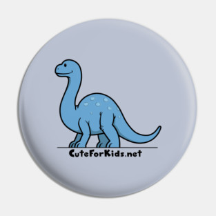 CuteForKids - Brontosaurus - Branded Pin