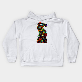 Chess Piece - The Knight 3 Kids Hoodie