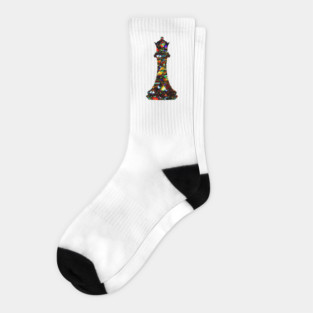 Chess Piece - The Queen 3 Socks
