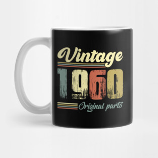 60th Birthday Gift, Vintage 1960 Original Parts Mug