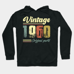 60th Birthday Gift, Vintage 1960 Original Parts Hoodie