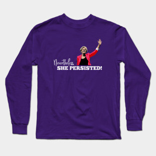 Nevertheless, she persisted (Warren, dark) Long Sleeve T-Shirt