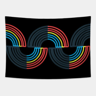 Polyamorous Neon Light Raibow 2 Tapestry